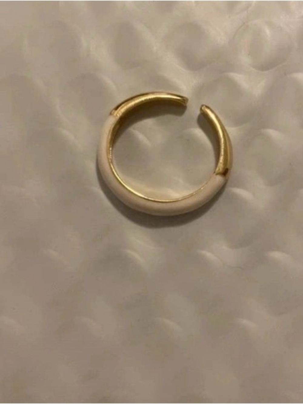 Gold and Cream Open open ring - Women Jewelry
